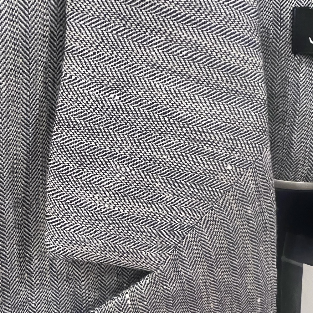 J. Crew Black and White Herringbone Blazer